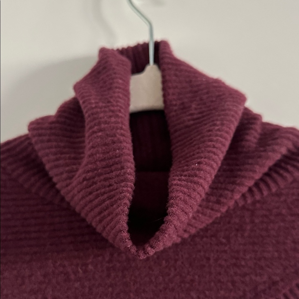 By Bordeaux Brand Rich Plum Cowl Neck Sweater - Size XS - Picture 8 of 8
